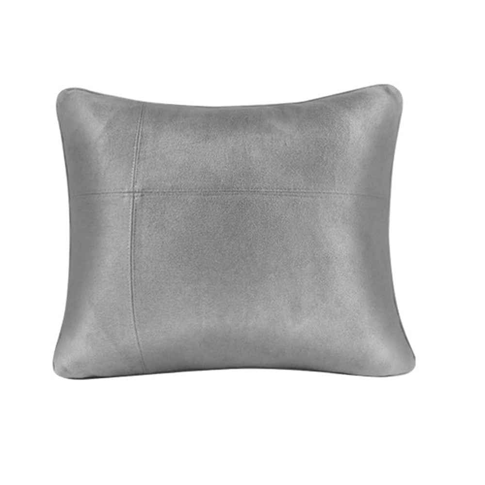 1152 Car Seat Waist Support Pillow Suede+Memory Foam Fatigue Relieve Lumbar Cushion - Grey