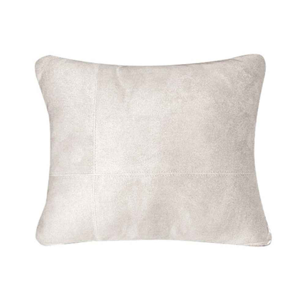 1152 Car Seat Waist Support Pillow Suede+Memory Foam Fatigue Relieve Lumbar Cushion - Beige