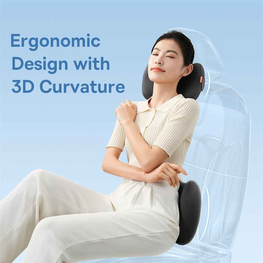 BASEUS ComfortRide Series Car Cooling Neck Support Pillow Gel+Space Memory Foam Headrest Cushion - Black