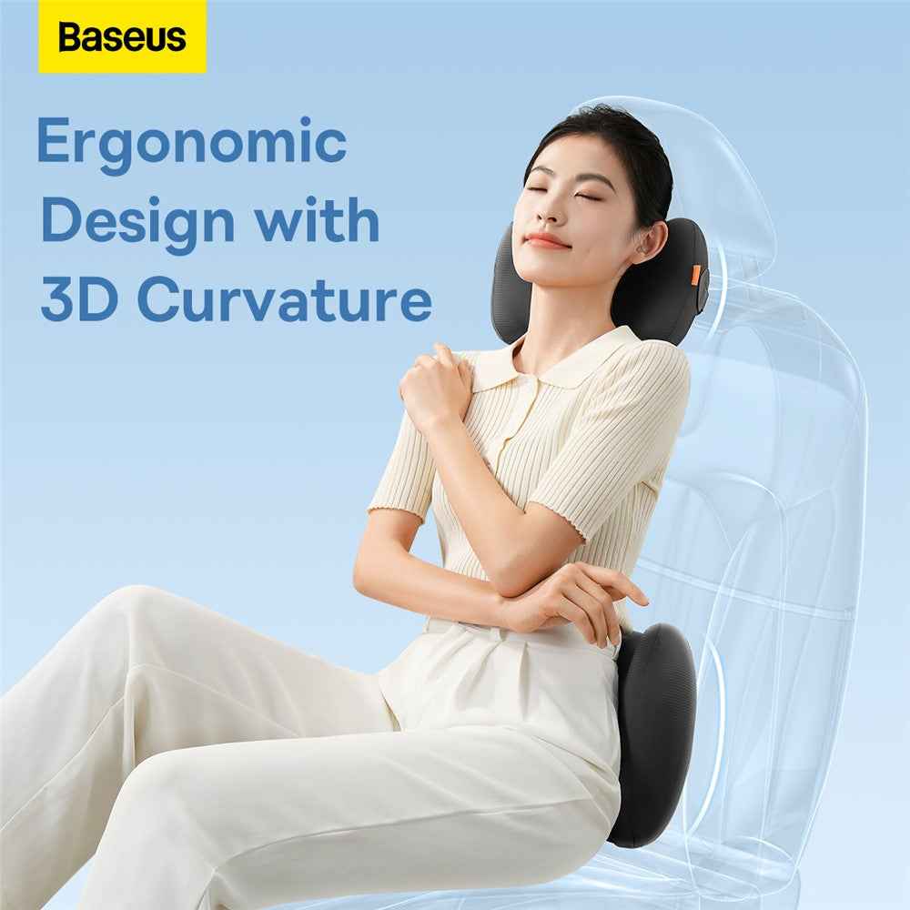 BASEUS ComfortRide Series Car Cooling Lumbar Support Cushion Gel+Space Memory Foam Waist Cushion - Black