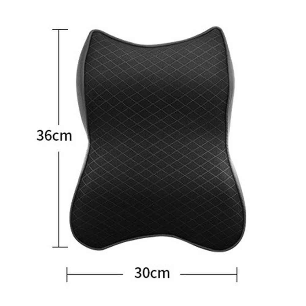 TS000512 For Model 3 / Y / S / X Memory Foam Lumbar Support Cushion Car Headrest Neck Pillow - Beige