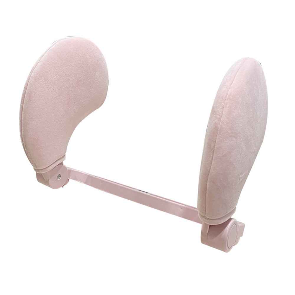 CARFU AC-410 Plush Headrest Pillow Cushion Adjustable Car Seat Sleep Side Support - Pink