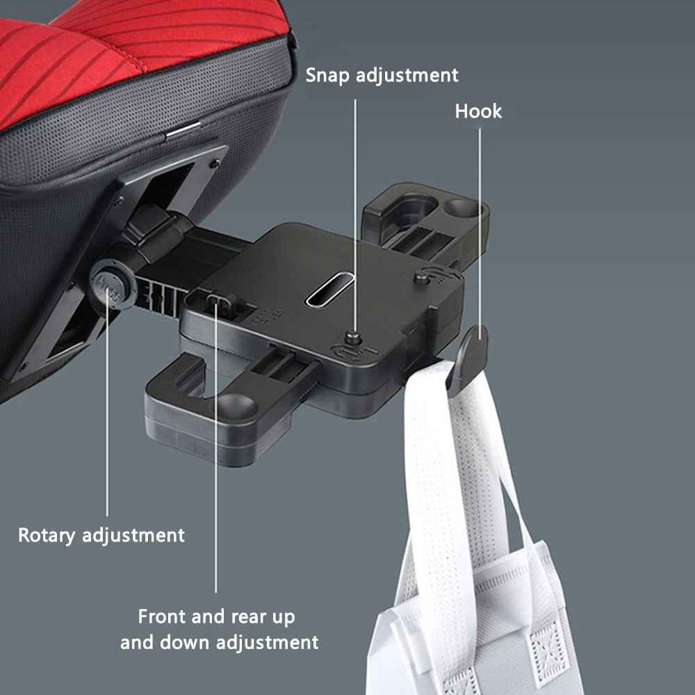 ZJ002 9D Automobile Seat Headrest Universal Adjustable Mechanical Headrest with Bracket - Red
