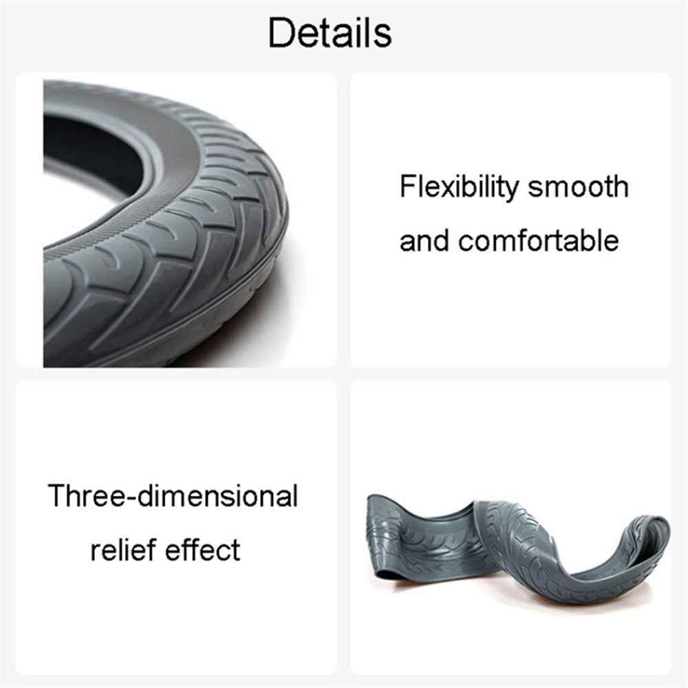 Car Tire Texture Steering Wheel Anti-slip Grip Silicone Protective Cover - Grey