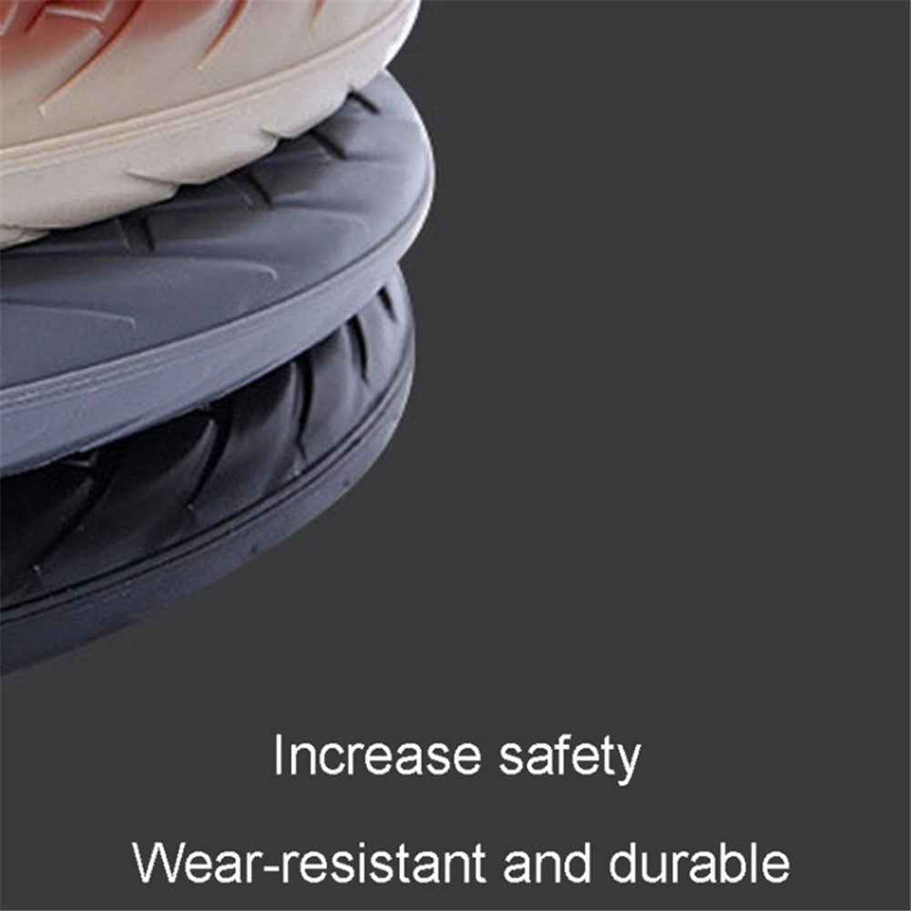 Car Tire Texture Steering Wheel Anti-slip Grip Silicone Protective Cover - Beige