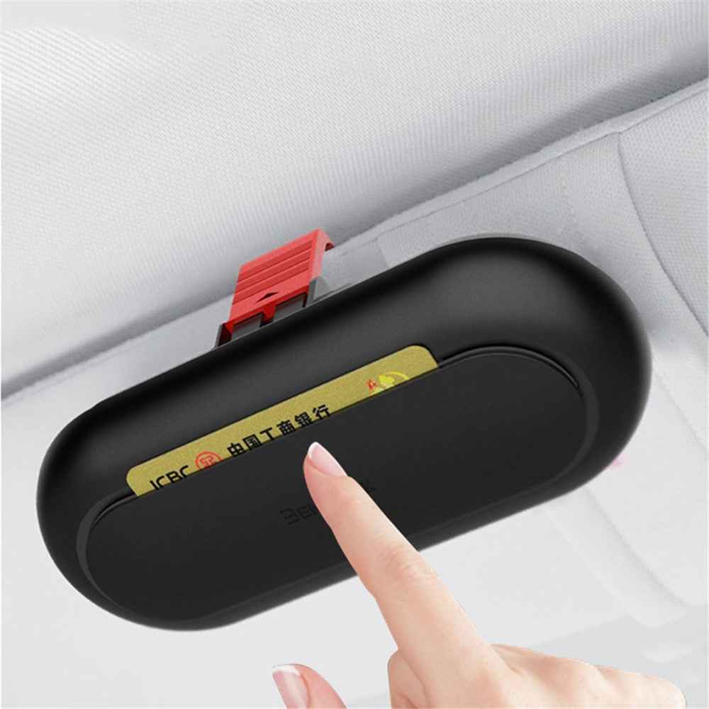 BEN.JACK Glasses Holders for Cars, Sunglasses Holder Clip for Sun Visor, Ticket Card Clip Eyeglasses Mount - Black