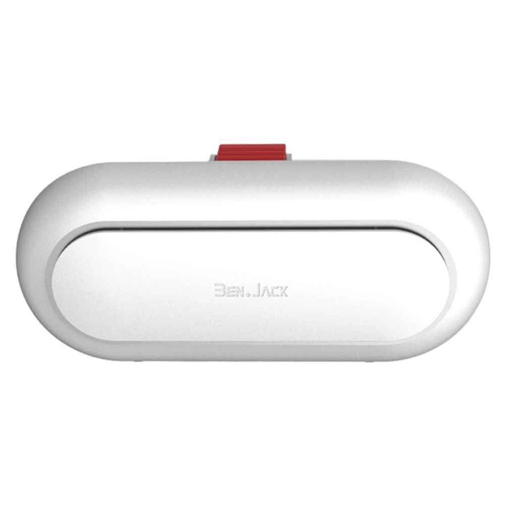 BEN.JACK Glasses Holders for Cars, Sunglasses Holder Clip for Sun Visor, Ticket Card Clip Eyeglasses Mount - White