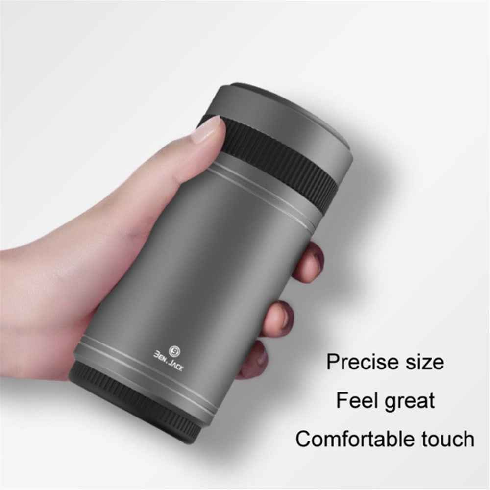 BEN.JACK Mini Car Ashtray Portable Cigarette Ash Holder Aluminum Alloy Tissue Paper Organizer Box - Red