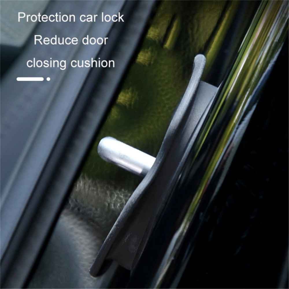 4Pcs / Set For Tesla Model Y / 3 Door Lock Silicone Case Car Lock Buckle Shock Absorption Buffer Silicone Protective Cover