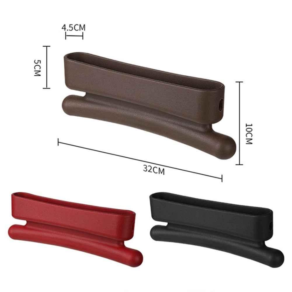 2Pcs ABS Car Seat Gap Filler Storage Box Multifunctional Phone Wallet Coins Holder Organizer - Red