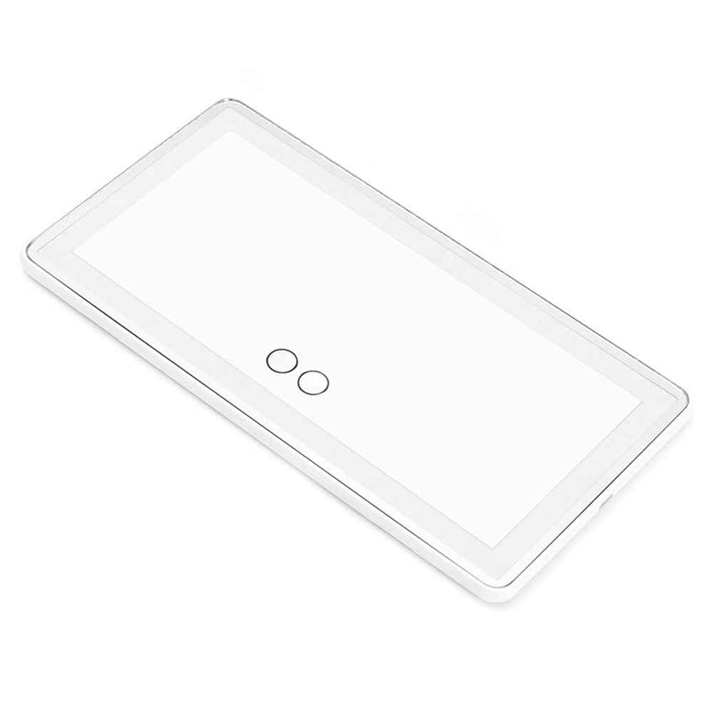Car Sun Visor Mirror USB Rechargeable Cosmetic Makeup Mirror Touch Screen with 3 Light Modes - White