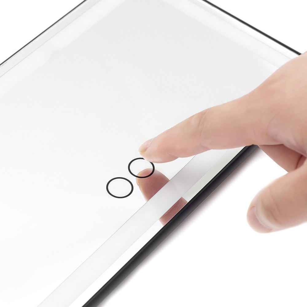 Car Sun Visor Mirror USB Rechargeable Cosmetic Makeup Mirror Touch Screen with 3 Light Modes - White