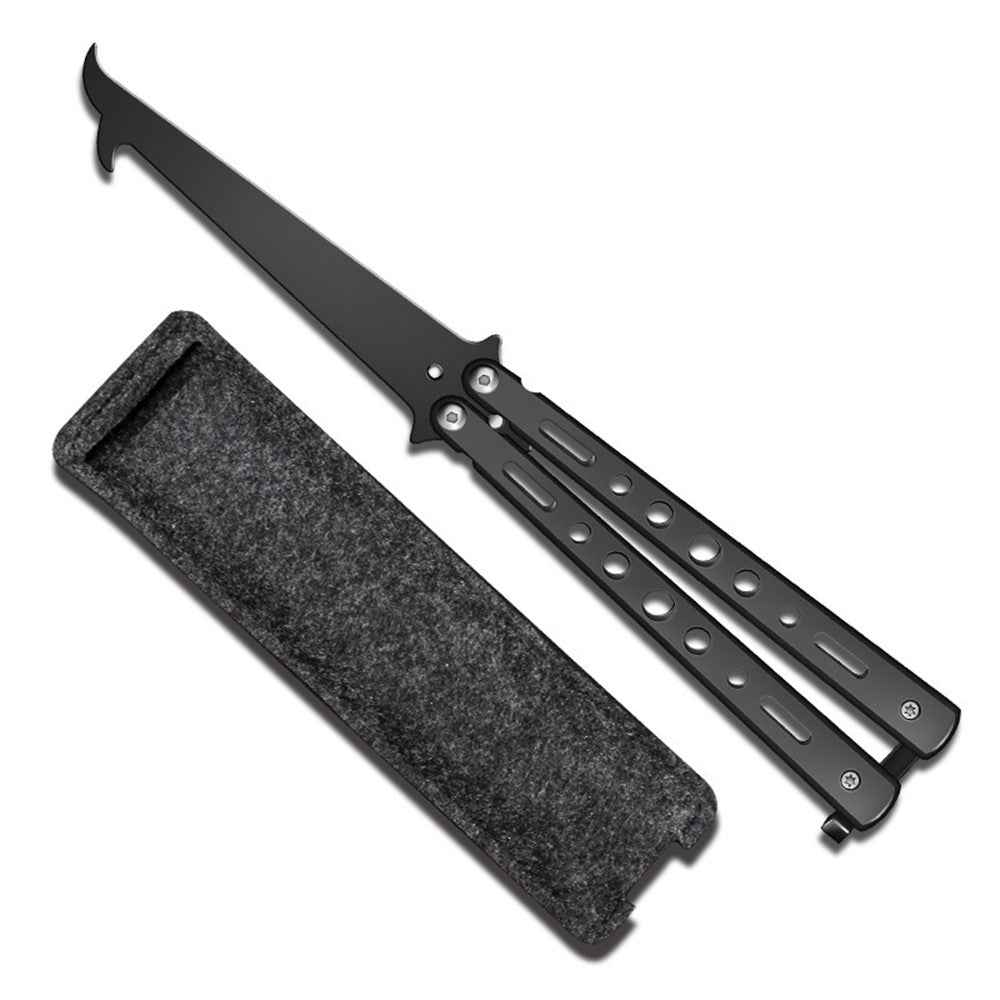Folding Stone Removal Hook with Safety Hammer Portable Car Tire Cleaning Tool Set - Black