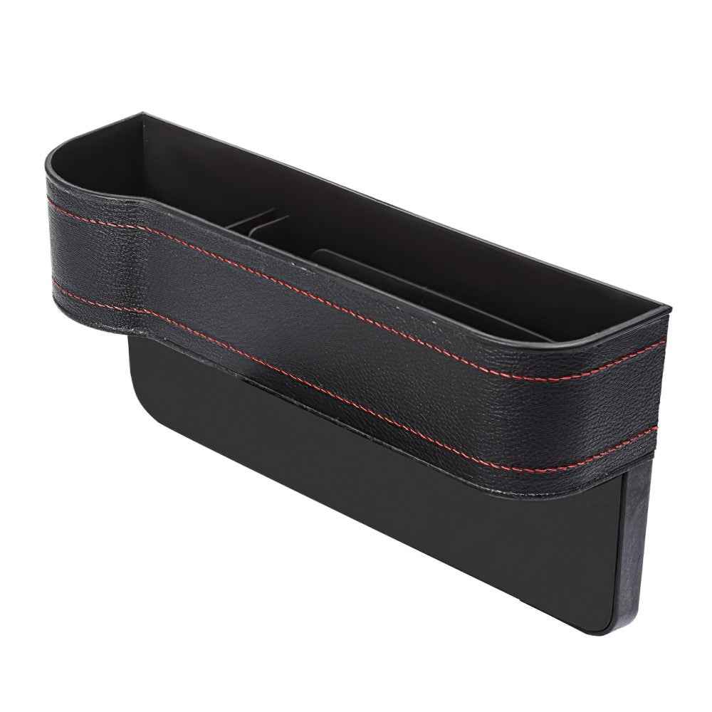 Car Front Seat Seam Storage Box Car Seat Filler Gap Phone Bottle Cup Holder Organizer - Black / Driver Side