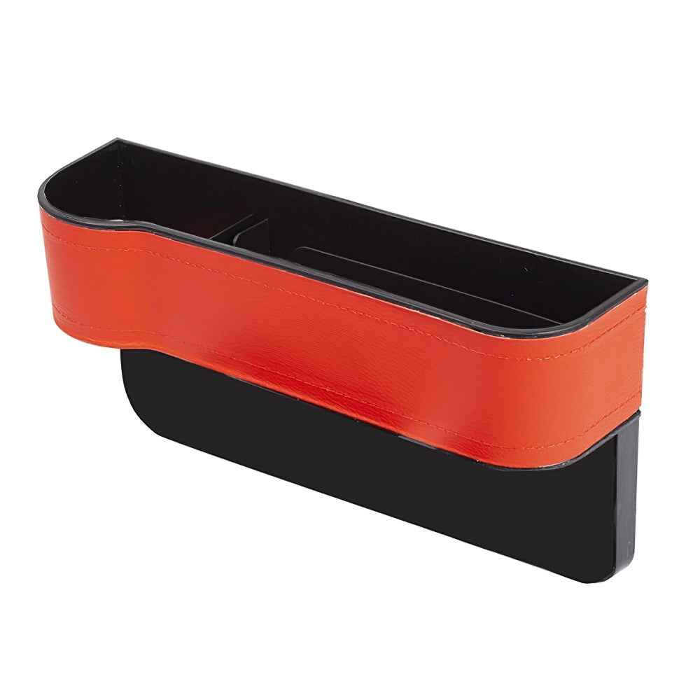 Car Front Seat Seam Storage Box Car Seat Filler Gap Phone Bottle Cup Holder Organizer - Red / Driver Side