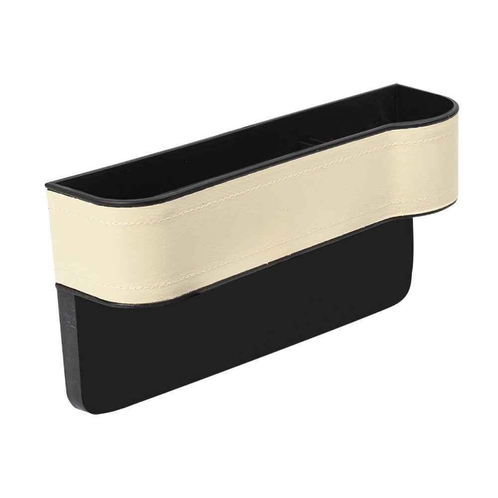 Car Front Seat Seam Storage Box Car Seat Filler Gap Phone Bottle Cup Holder Organizer - Beige / Passenger Side