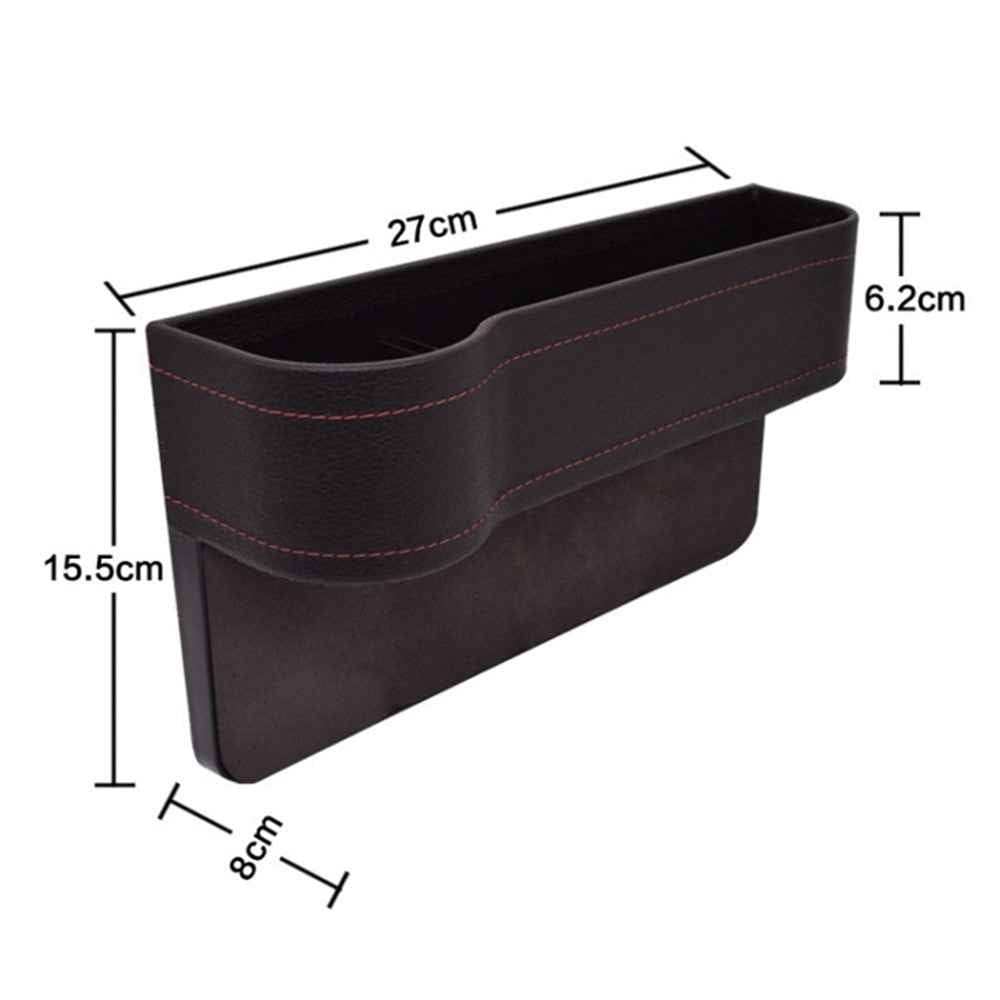 Car Front Seat Seam Storage Box Car Seat Filler Gap Phone Bottle Cup Holder Organizer - Beige / Passenger Side
