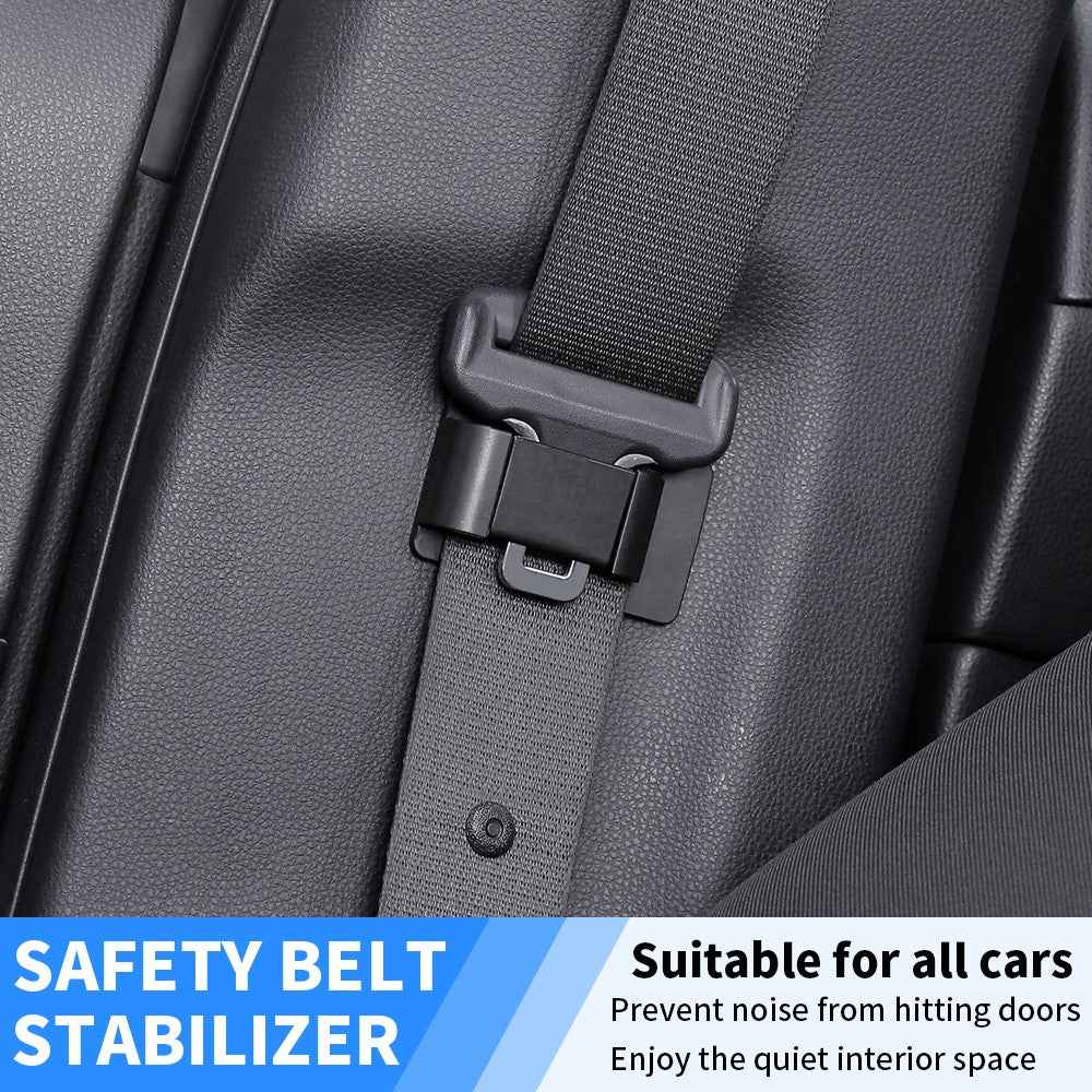 1302 Seat Belt Holder Stabilizer Fastener Car Seat Lock Buckle Interior Accessories - Matte Black
