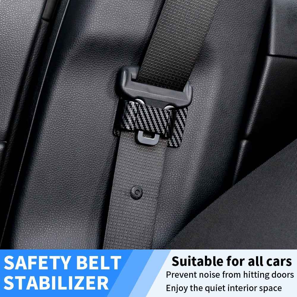 1302 Seat Belt Holder Stabilizer Fastener Car Seat Lock Buckle Interior Accessories - Carbon Fiber