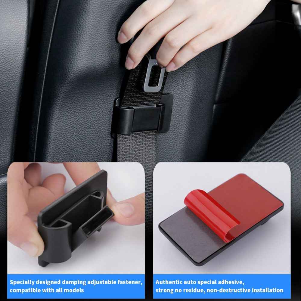 1302 Seat Belt Holder Stabilizer Fastener Car Seat Lock Buckle Interior Accessories - Carbon Fiber