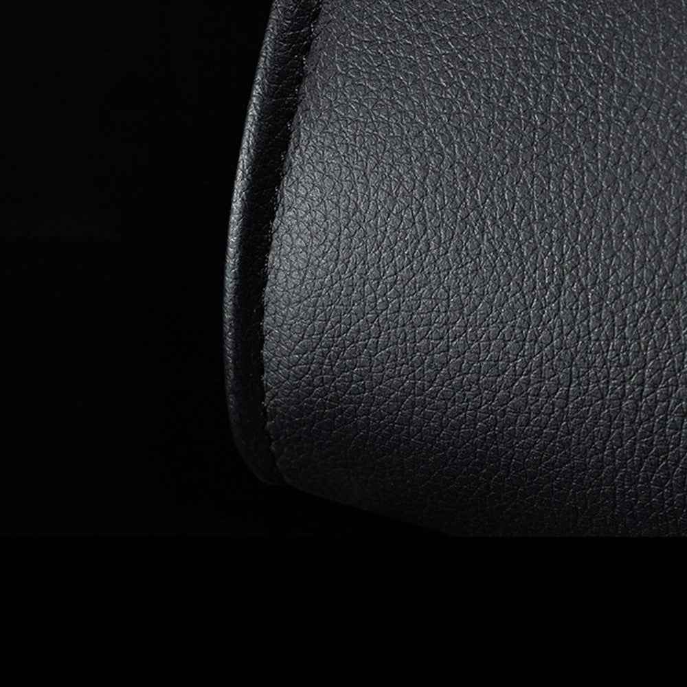 Magnetic Closure Garbage Bag Vehicle Rubbish Container PU Leather+PC Car Trash Bag with LED Light - Beige