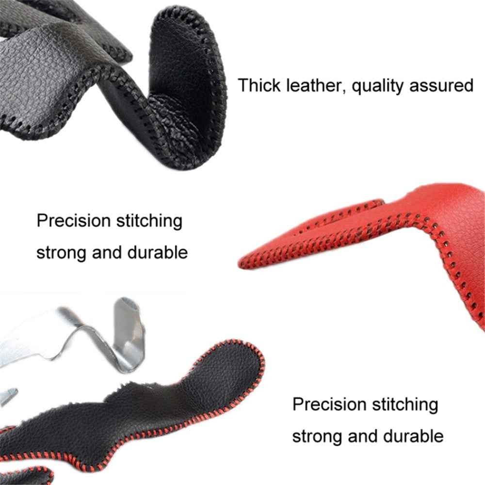Car Seat Back Bag Hanging Hook Stainless Steel + Leather Car Seat Headrest Mount Hook - Brown
