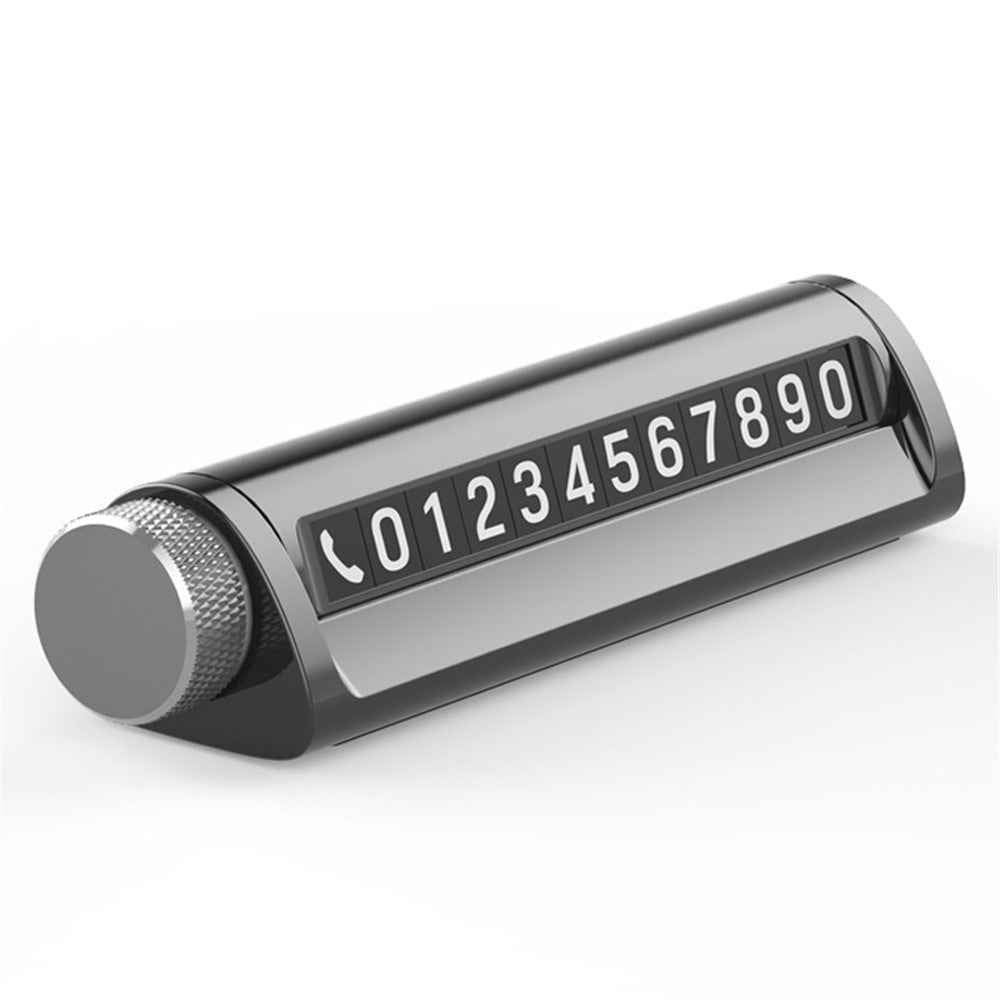 Parking Number Plate with Aromatherapy Multi-function Car Safety Hammer Window Breaker - Grey