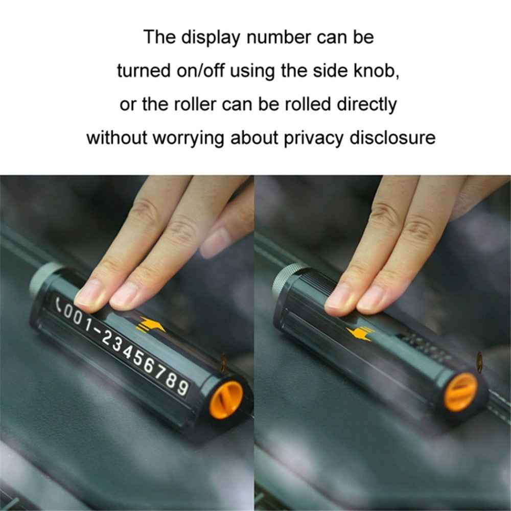 Parking Number Plate with Aromatherapy Multi-function Car Safety Hammer Window Breaker - Red