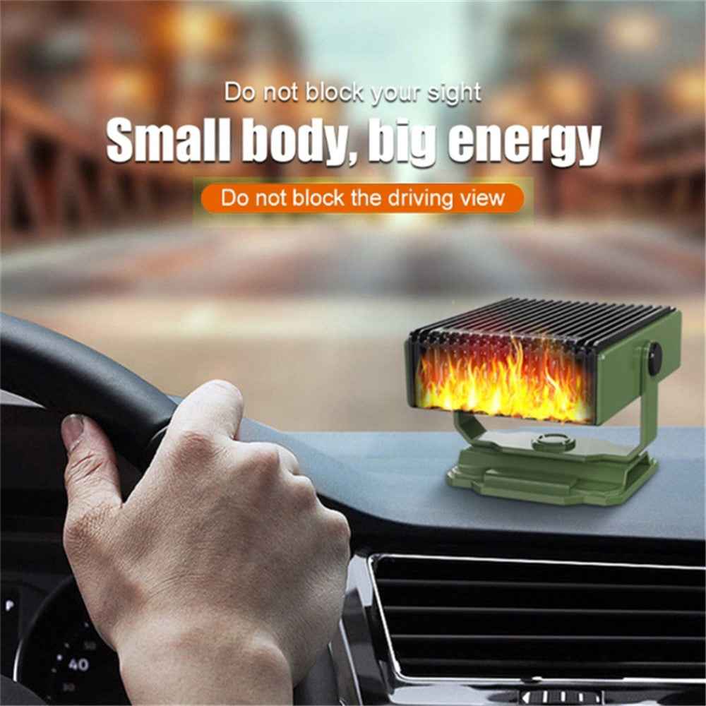 12V Car Heater Portable Fan 150W Windshield Defogger Defroster Winter Fast Heating Warmer - Navy Blue