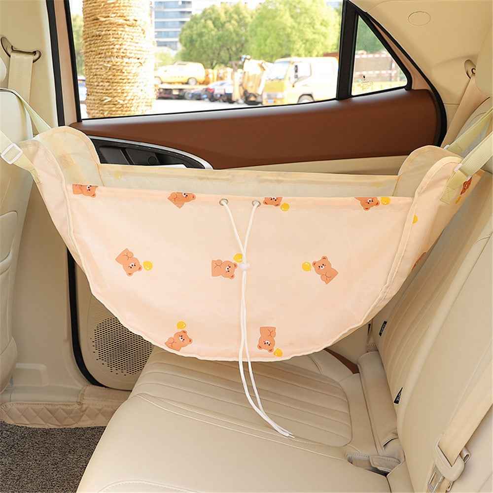 Oxford Cloth Rear Seat Sundries Bag Car Hammock Storage Bag Backseat Organizer - Balloon and Bear