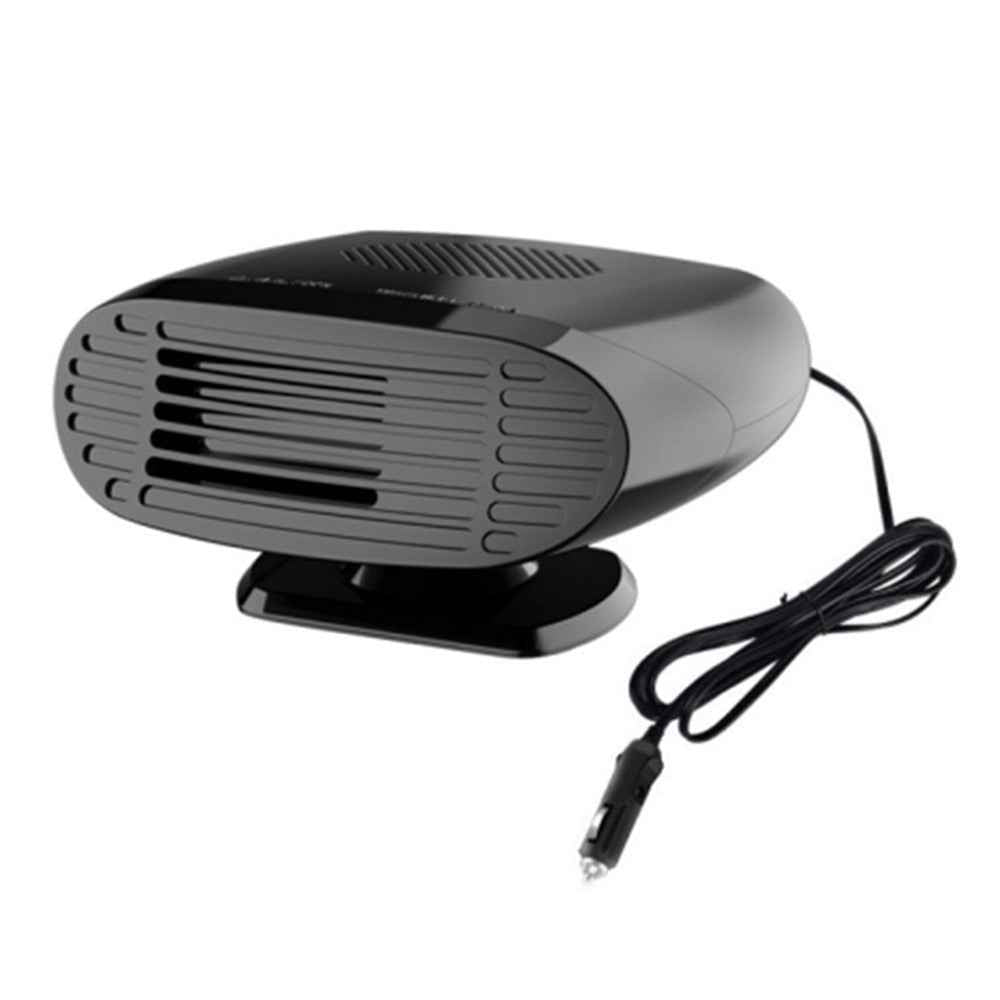 FL-002 12V Mini Car Windshield Heater Defrost Defog Device Winter Vehicle Interior Heating Fan - Black