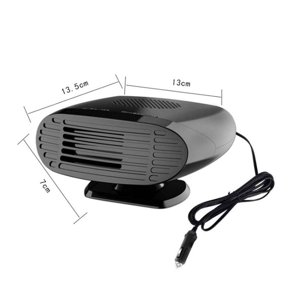 FL-002 12V Mini Car Windshield Heater Defrost Defog Device Winter Vehicle Interior Heating Fan - Black