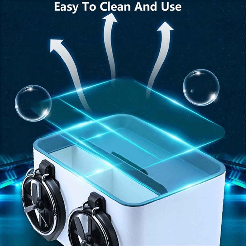 Car Armrest Storage Box ABS Tissue Case Organizer with Foldable Cup Holder - Grey+White