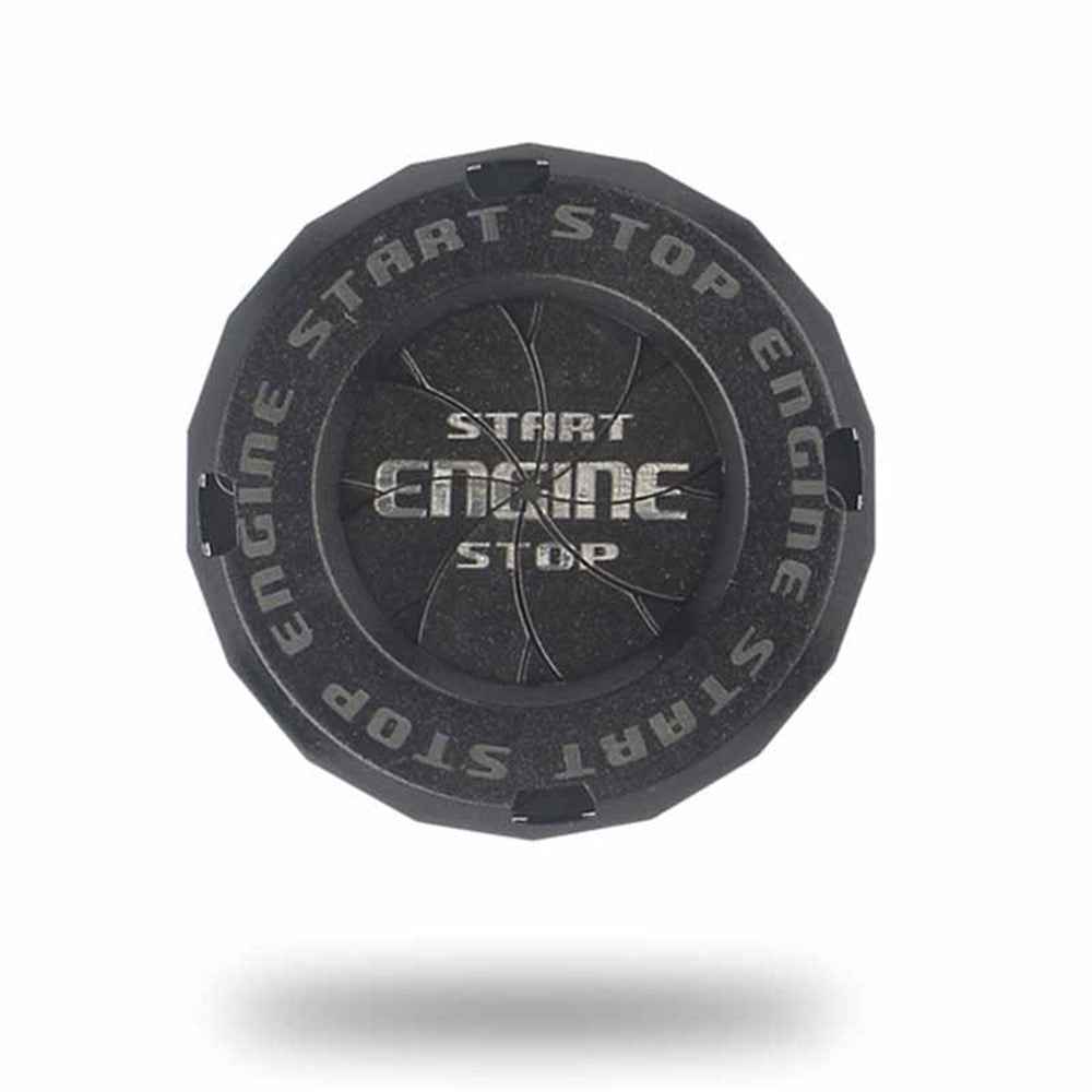 Car Start Stop Engine Button Switch One-key Start Button Engine Ignition Switch Cover - Black