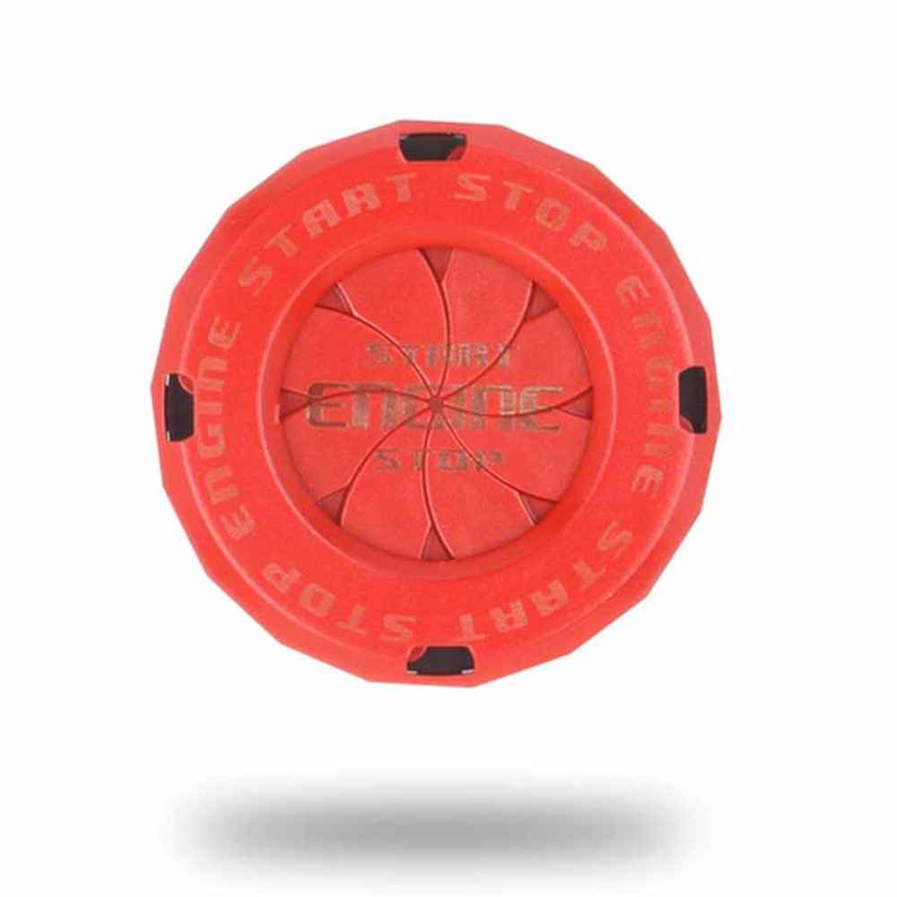 Car Start Stop Engine Button Switch One-key Start Button Engine Ignition Switch Cover - Red