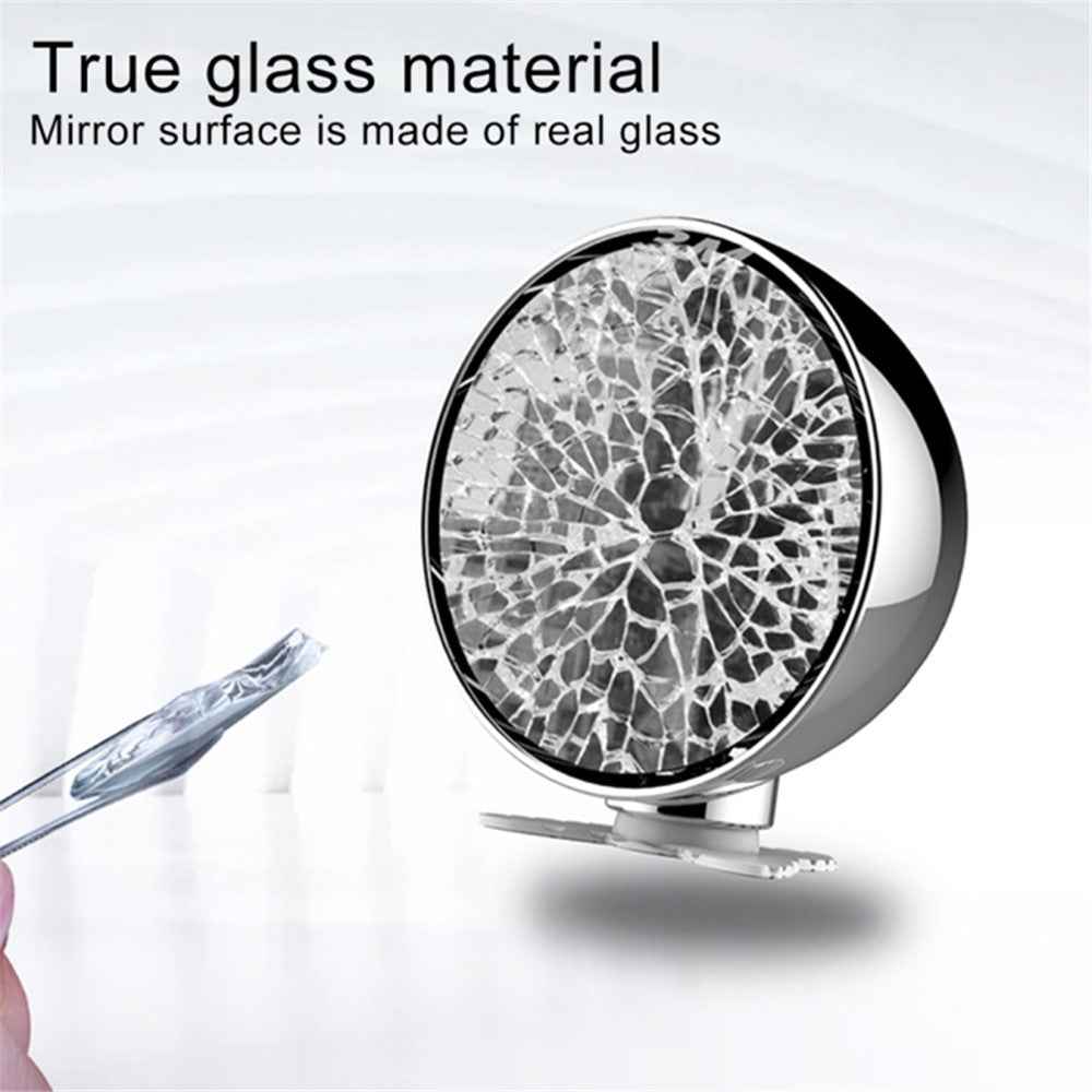 3R 044 65mm Car Blind Spot Mirror Safety Driving Wide Angle 360 Degree Adjustable Clear Rearview Mirror - Silver