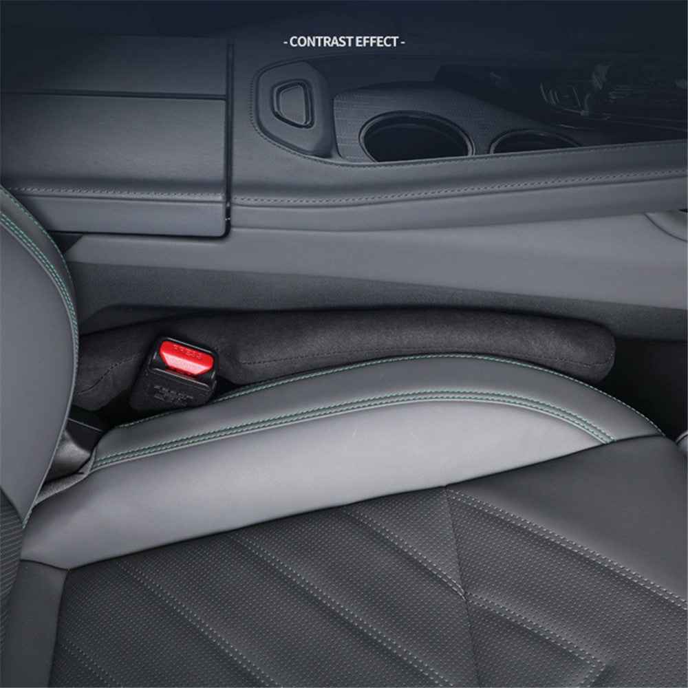 SNBLO 1 Pair Car Seat Gap Filler Suede Seat Gap Plug Leak-proof Strip - Green