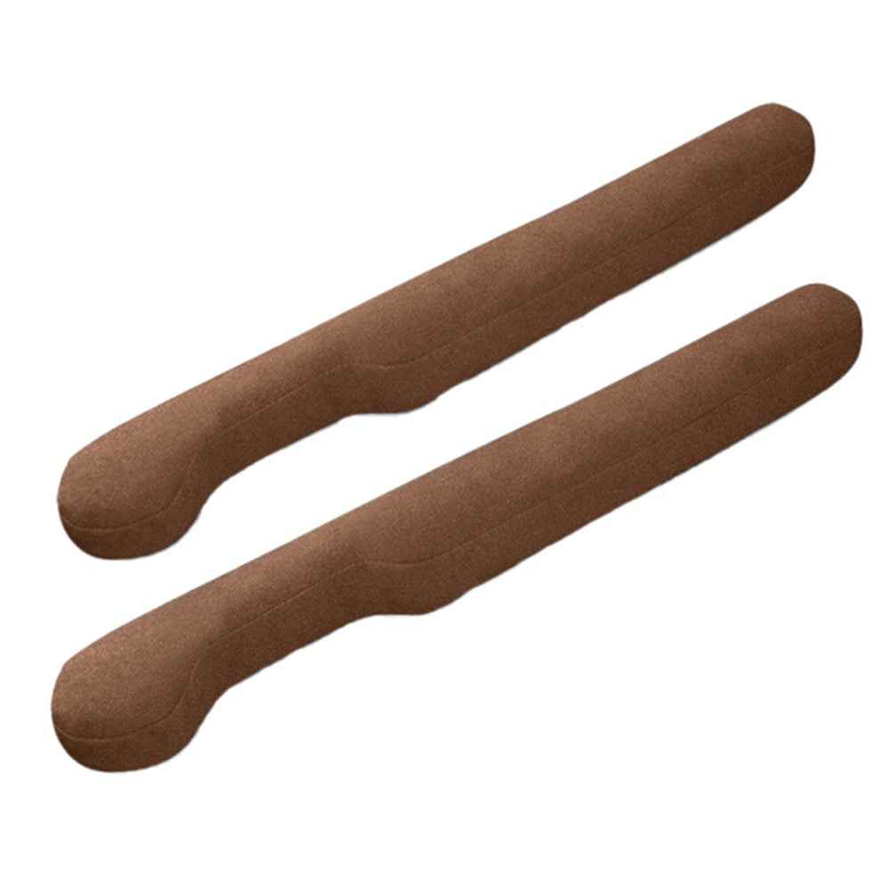 SNBLO 1 Pair Car Seat Gap Filler Suede Seat Gap Plug Leak-proof Strip - Brown