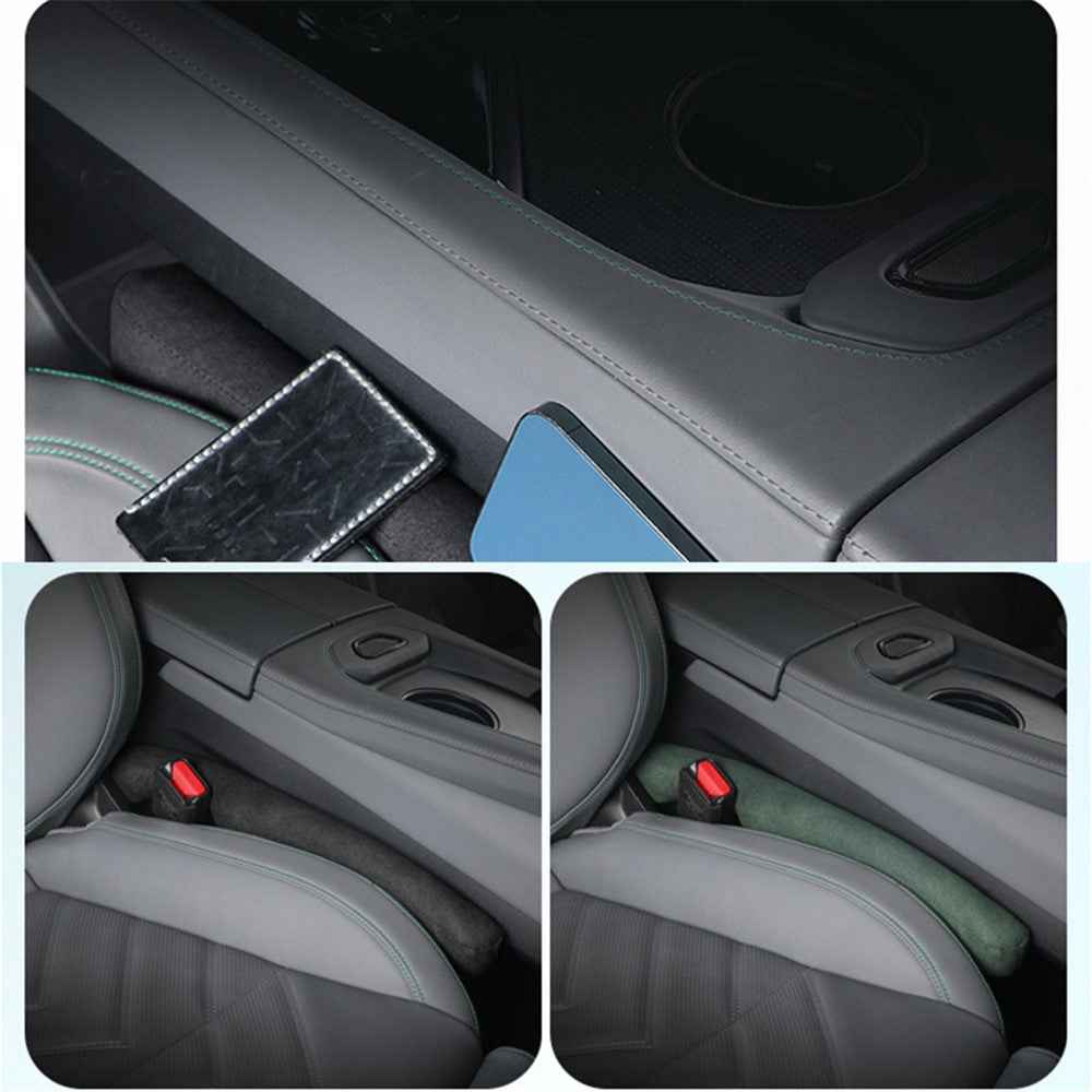 SNBLO 1Pc Car Seat Gap Filler Plug Leak-proof Suede Car Seat Gap Pad Strip - Red