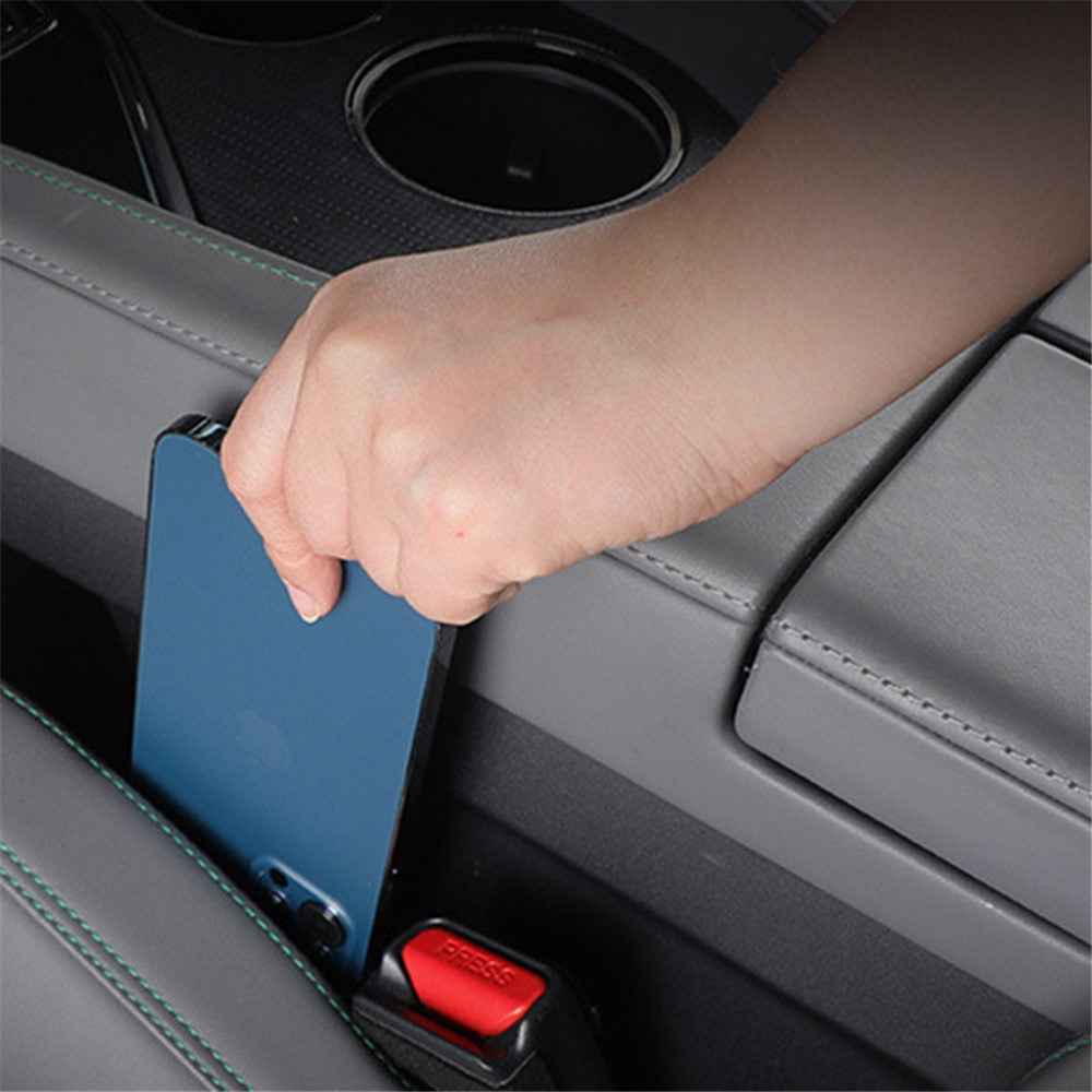 SNBLO 1Pc Car Seat Gap Filler Plug Leak-proof Suede Car Seat Gap Pad Strip - Red