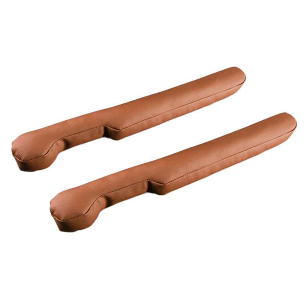 SNBLO 1 Pair Microfiber Leather Car Seat Seam Filling Strip Vehicle Seat Gap Filler Strip - Brown