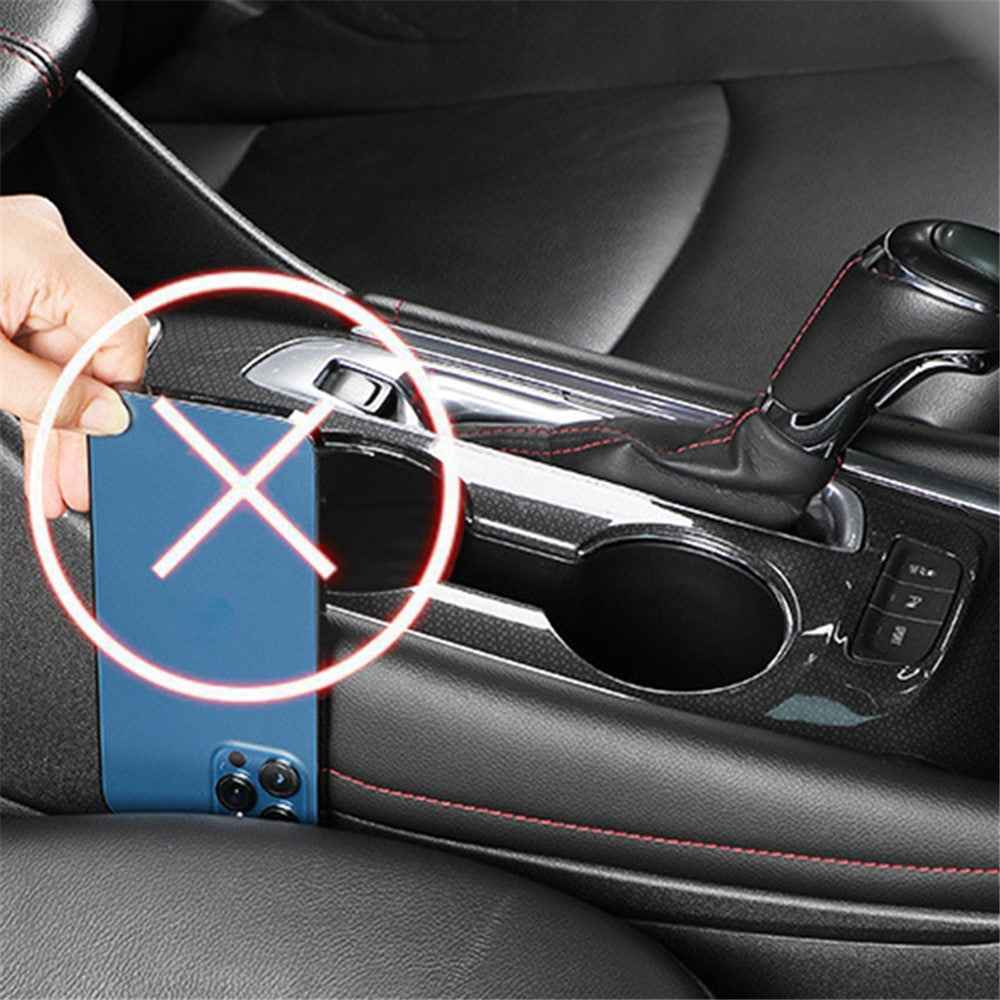 SNBLO 1 Pair Microfiber Leather Car Seat Seam Filling Strip Vehicle Seat Gap Filler Strip - Grey