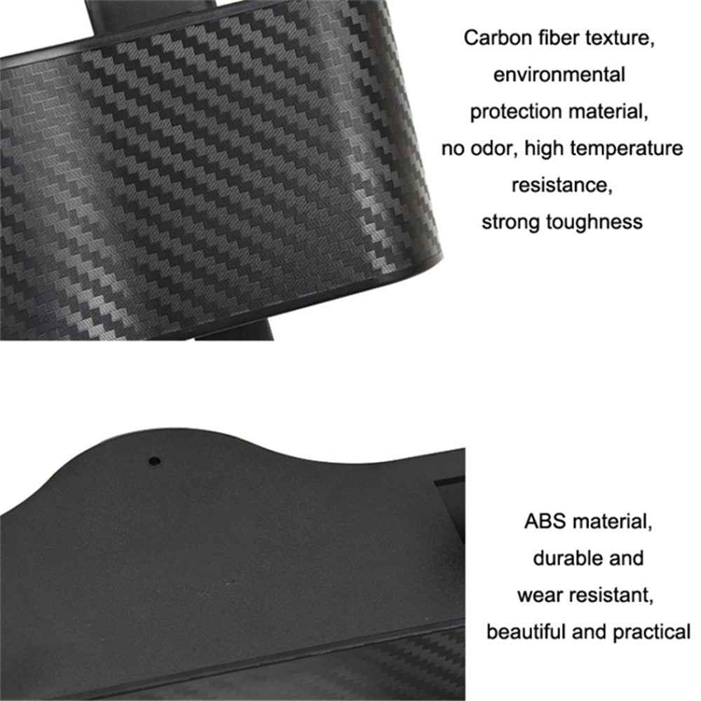 Car Seat Back Storage Box Sundries Organizer Carbon Fiber Texture Plastic Hanging Case
