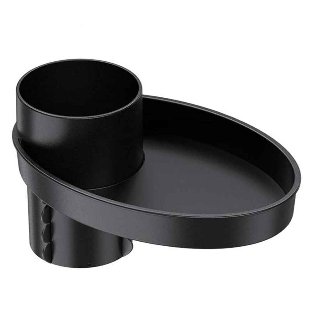 SD-1043 Multi-function Organizer Table Car Cup Holder Expander with Rotating Tray - Black