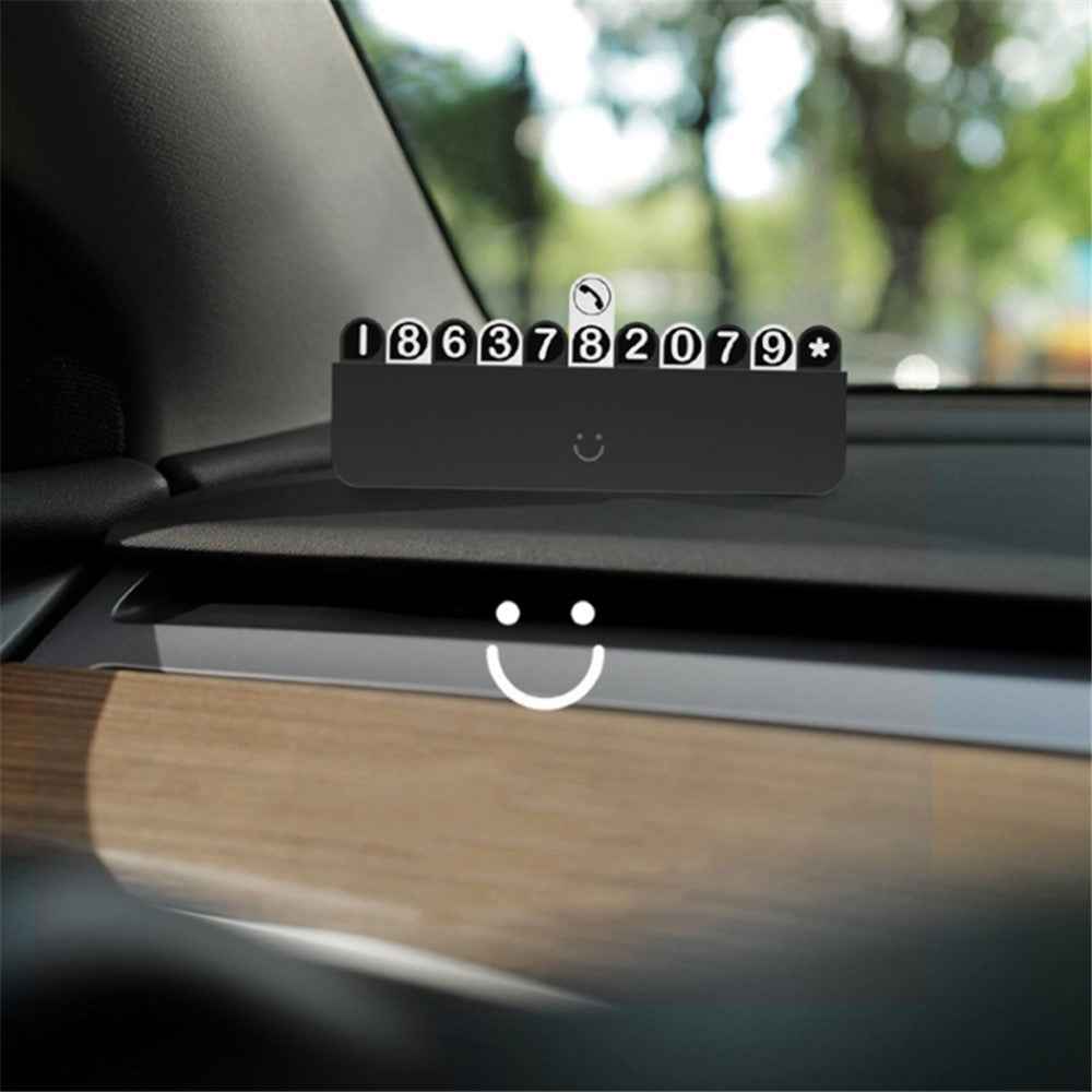 BBDD Hidden Car Phone Number Card Plastic Temporary Parking Plate Auto Accessories - Pure Type