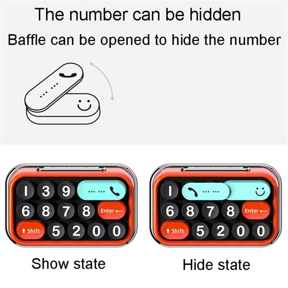 BBDD Keyboard Parking Card Car Temporary Mobile Phone Number Plate Hidden Switch Stop Sign Automotive Replacement Parts - Green