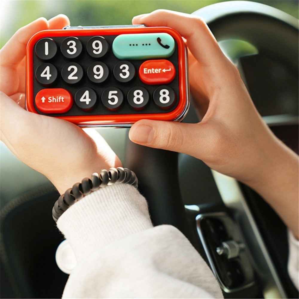 BBDD Keyboard Parking Card Car Temporary Mobile Phone Number Plate Hidden Switch Stop Sign Automotive Replacement Parts - Green