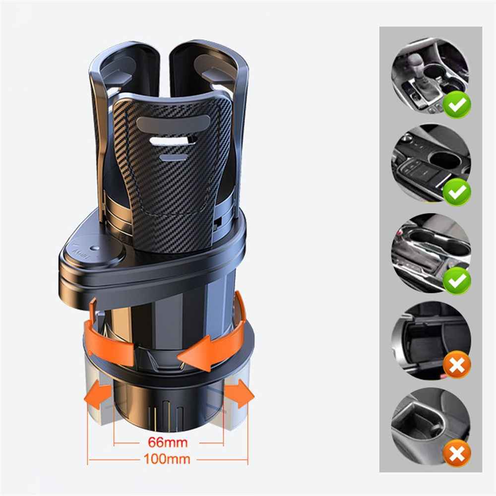 Car Cup Holder Organizer Multifunctional Drink Bottle Holder Stand ABS Expander Adapter