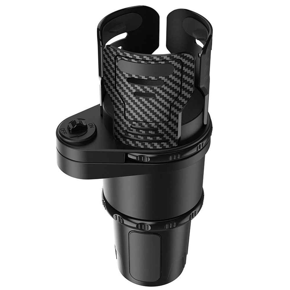2-Layer Car Water Cup Holder Car Seat Multifunctional Adjustable Water Cup Drink Holder (Size: L)