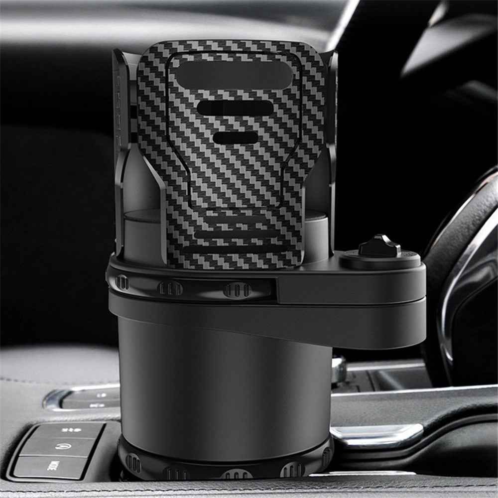 2-Layer Car Water Cup Holder Car Seat Multifunctional Adjustable Water Cup Drink Holder (Size: L)